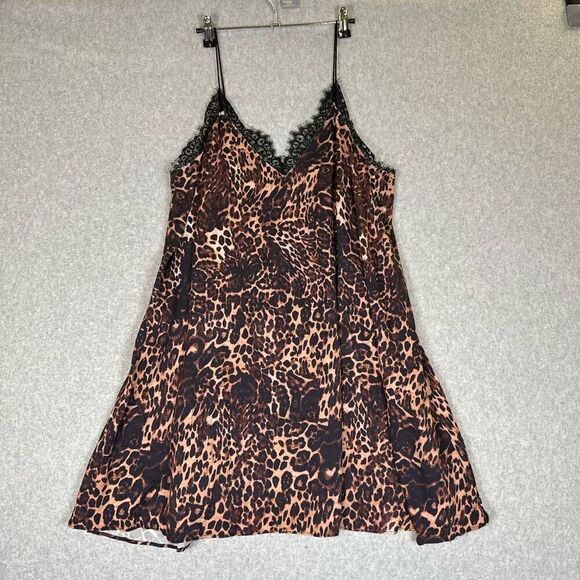 One Teaspoon Big Cat Delirious Slip Dress Sz XS leopard brown black NWT - Picture 1 of 8